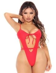 Arias Closet Kırmızı İp Detaylı Fantezi Babydoll