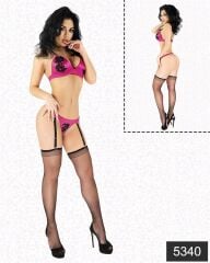 Arias Closet Fuşya Güpürlü Takım