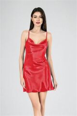Arias Closet Kısa Gecelik Degaje  Kırmızı 7740