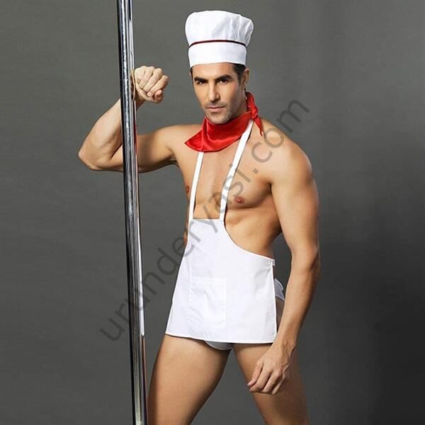 Arias Closet Beyaz Önlüklü Fantezi Erkek Kostüm