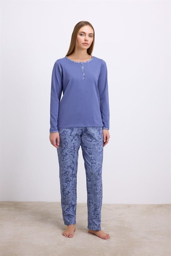 Kadın Uzun Kol T-Shirt ve Pantolon Takım ( 11566 )