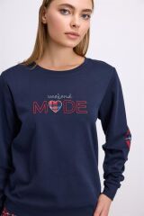 Kadın Uzun Kol T-Shirt ve Pantolon Takım ( 11579 )