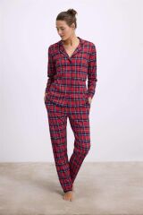 Kadın Uzun Kol Gömlek ve Pantolon Takım ( 11580 )