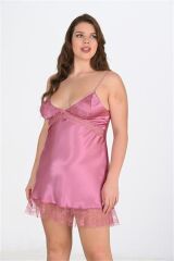 Arias Closet Büyük Beden Gülkurusu Gecelik