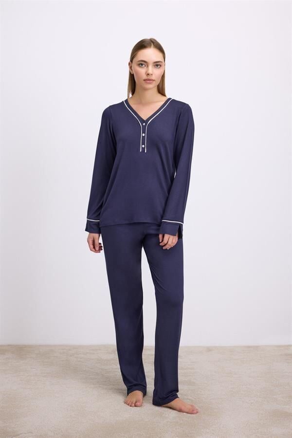 Kadın Uzun Kol T-Shirt ve Pantolon Takım ( 11613 )