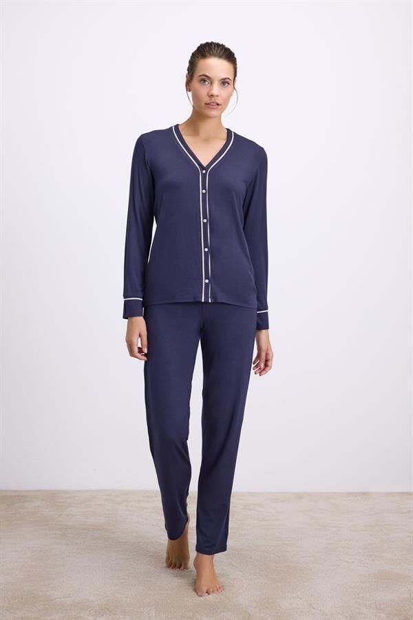 Kadın Uzun Kol Gömlek ve Pantolon Takım ( 11614 )