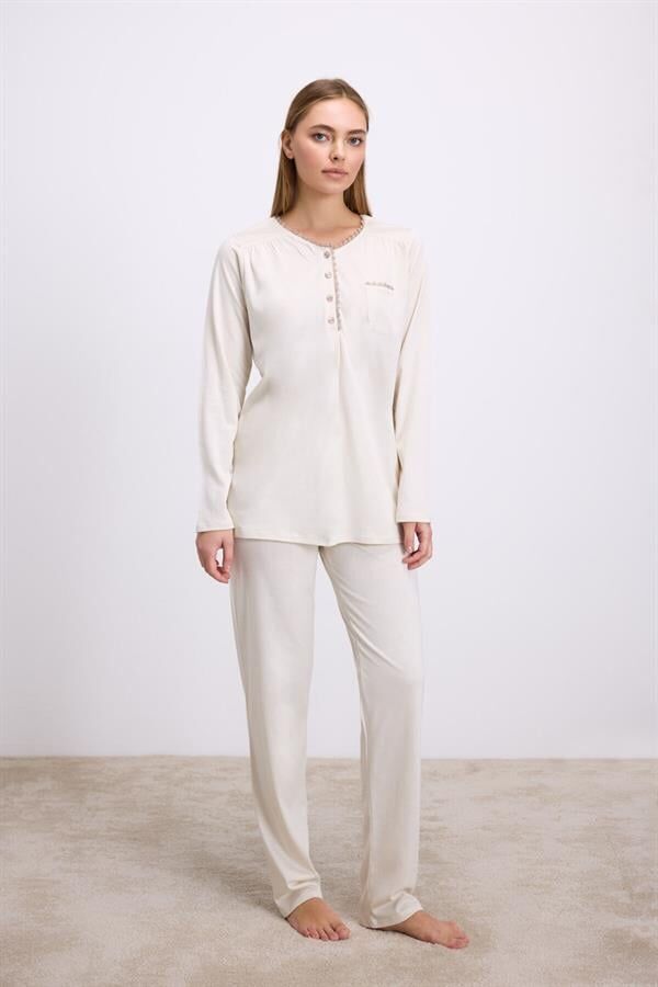 Kadın Uzun Kol T-Shirt ve Pantolon Takım ( 11618 )
