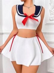 Arias Closet Beyaz Etekli Fantezi Denizci Kız Kostümü