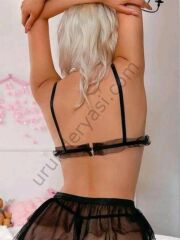 Transparan Siyah Zincir Detaylı Fantezi Tül Etekli Jartiyer Takımı