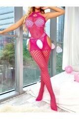 Arias Closet Fantezi Pembe Fileli Vücut Çorabı