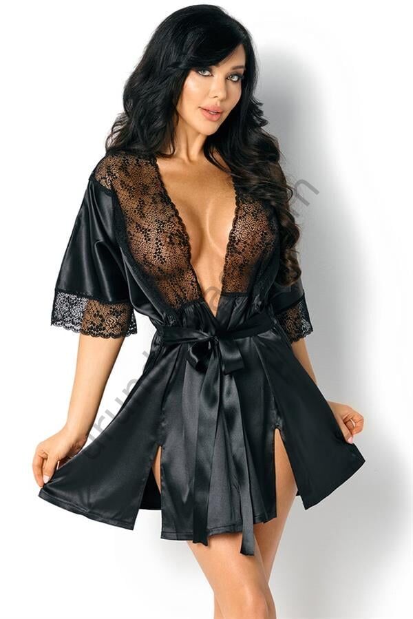 Arias Closet Fantezi Dantel Detaylı Saten Gecelik