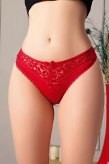 Arias Closet Kırmızı Bel Kısmı Dantel İşlemeli Külot