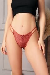 Arias Closet Kiremit Dantelli Arkası Açık Fantezi Külot