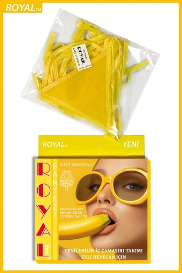 Arias Closet Fantezi Tüketilebilen Yenilebilir Muz Aromalı İç Çamaşırı Takımı