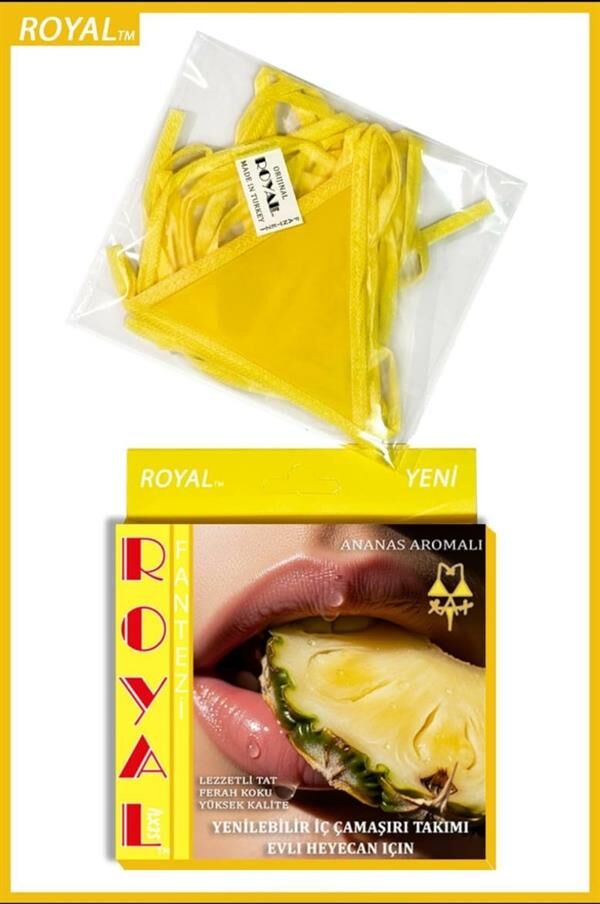 Arias Closet Fantezi Tüketilebilen Yenilebilir Ananas Aromalı İç Çamaşırı Takımı