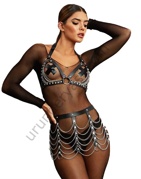 Arias Closet Zincir Detaylı Fantezi Harness Aksesuar
